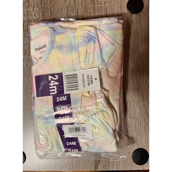 Girls Outfit 24 Months Set 4 Piece Rainbow Pink Purple 2 Outfits Baby Girl 24M - Picture 7 of 7